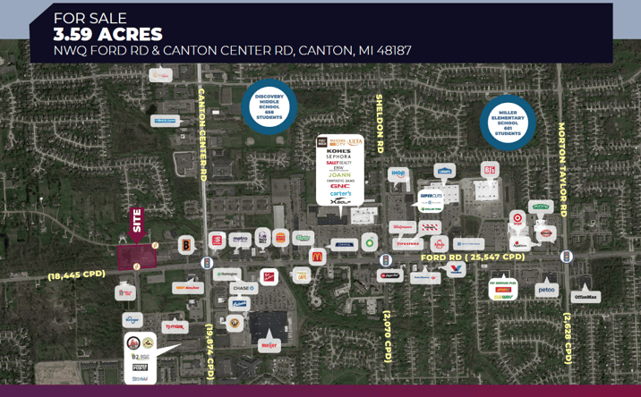 Pictures of Land property located at Nwq Ford Rd & Canton Center Rd, Canton, MI 48187 for sales - image #1