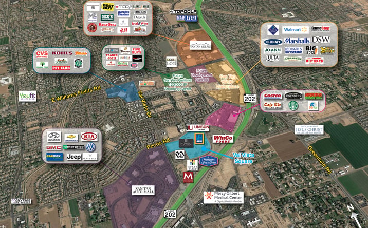 Pictures of Retail, Land property located at Pecos Road & Val Vista Drive, Gilbert, AZ 85295 for sales - image #1