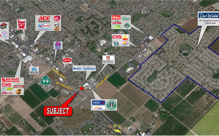 Pictures of Land property located at Lathrop Road & North Main Street, Manteca @ Hwy 99, Manteca, CA 95336 for sales - image #1
