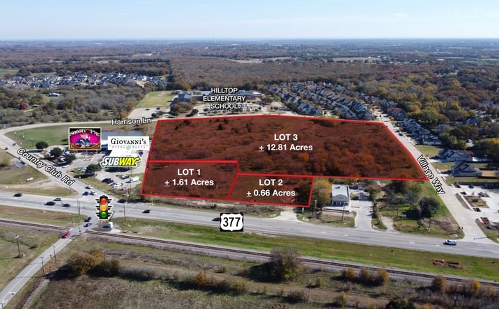 Pictures of Land property located at NEC US 377 and Village Way, Argyle, TX 76226 for sales - image #1