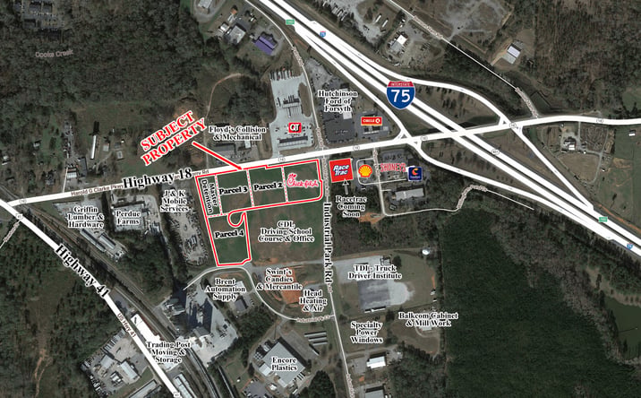 Pictures of Land property located at Industrial Park Road & Highway 18, Forsyth, GA 31029 for sales - image #1
