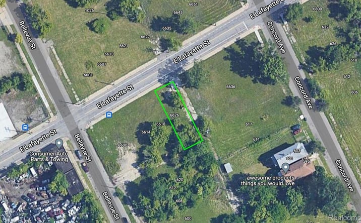 Pictures of Land property located at 6626 E Lafayette St, Detroit, MI 48207 for sales - image #1