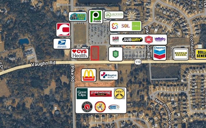 Pictures of Land, Retail property located at 9525 Vaughn Road, Pike Road, AL 36064 for sales - image #1