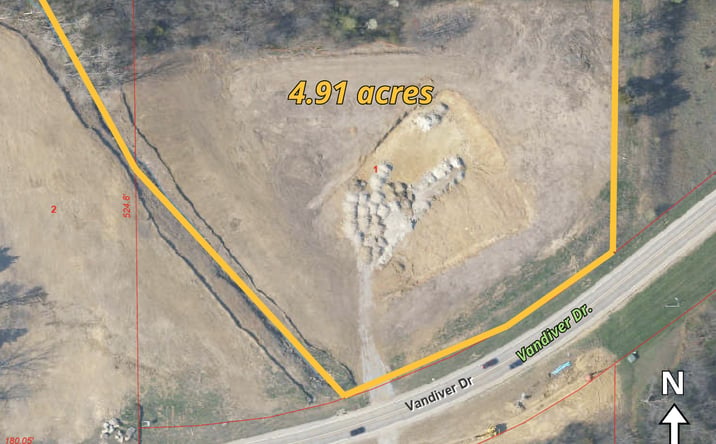 Pictures of Land property located at Vandiver Dr. (4.91 acres), Columbia, MO 65202 for sales - image #1