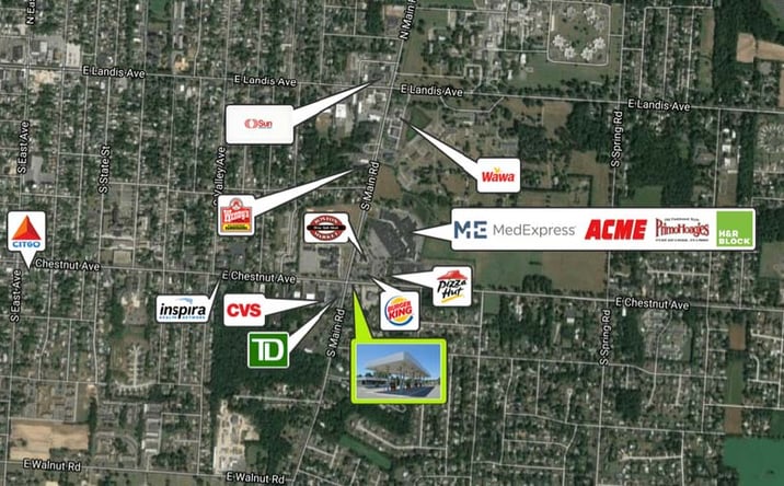 Pictures of Retail, Land property located at 1361 East Chestnut Avenue, Vineland, NJ 08361 for sales - image #1