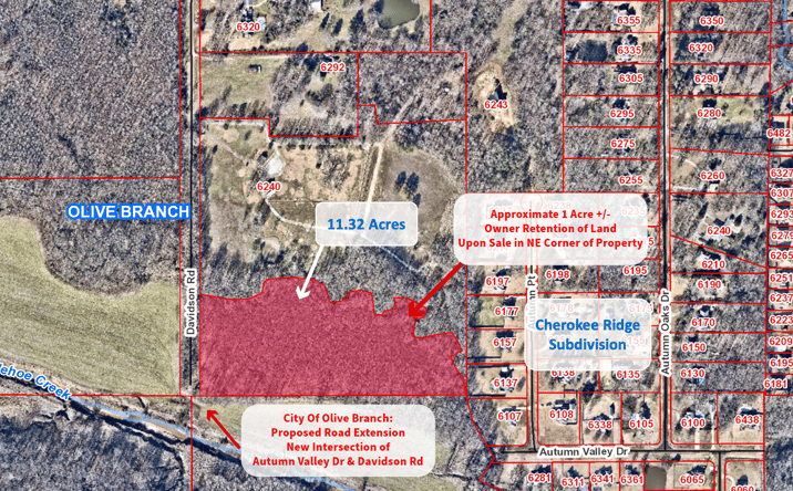 Pictures of Land property located at 6240 Davidson Rd, Olive Branch, MS 38654 for sales - image #1
