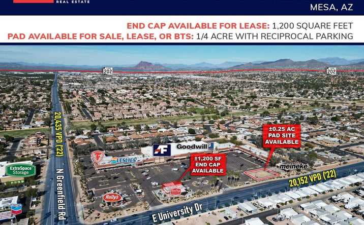 Pictures of Retail property located at NEC of University Drive and Greenfield Road, Mesa, AZ 85205 for sales - image #1