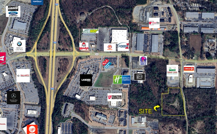 Pictures of Land property located at 4800 S Shackleford Rd, Little Rock, AR 72204 for sales - image #1