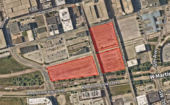 Pictures of Land property located at 80 8th St, 9th/MLK Frontage & 900 Vine Street, Des Moines, IA 50315 for sales - image #1