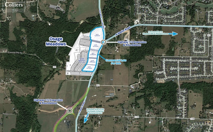 Pictures of Land property located at Highway 112 & N Wallis Road, Cave Springs, AR, Cave Springs, AR 72718 for sales - image #1
