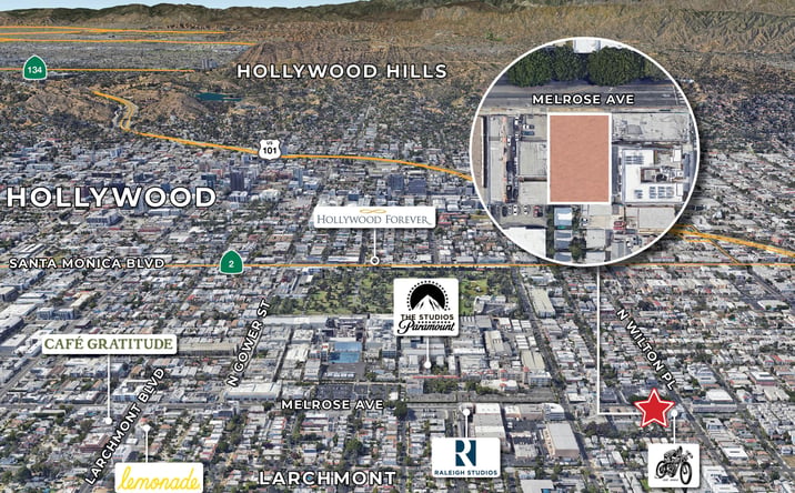 Pictures of Land property located at 5212 Melrose Ave, Los Angeles, CA 90038 for sales - image #1