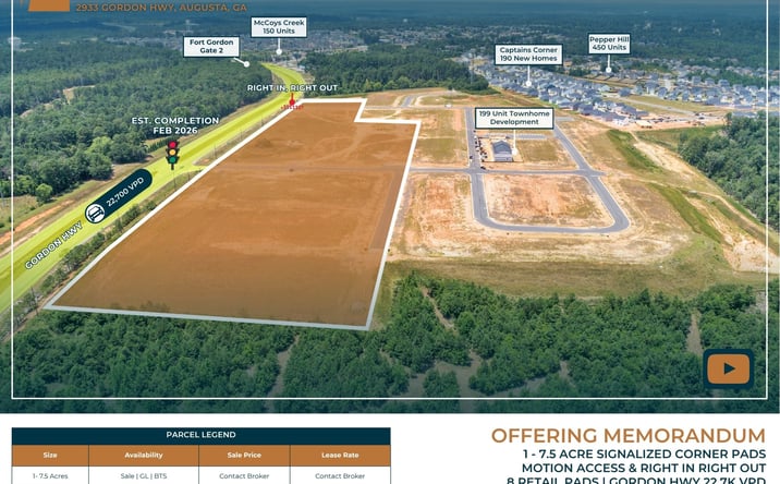Pictures of Land property located at 2933 Gordon Hwy, Grovetown, GA 30813 for sales - image #1