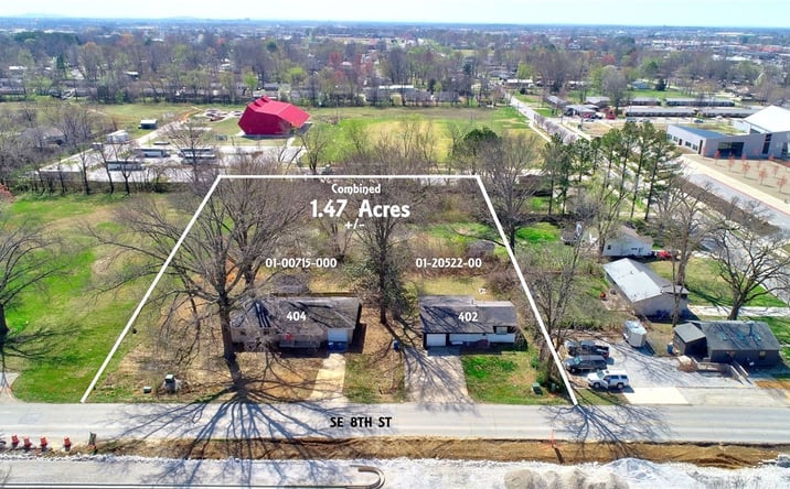 Pictures of Land property located at 402 & 404 SE 8th Street, Bentonville, AR 72712 for sales - image #1