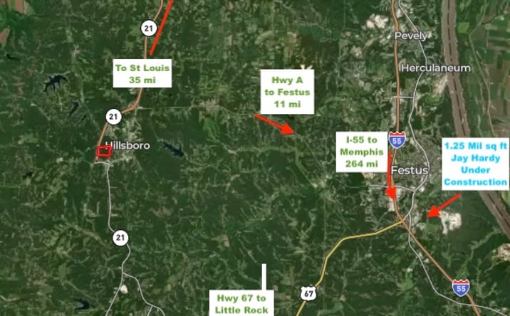 Pictures of Land property located at 901 Sunset Ln, Hillsboro, MO 63050 for sales - image #1