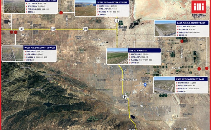 Pictures of Land property located at West Ave. A/120 Street West, Lancaster, CA 93560 for sales - image #1