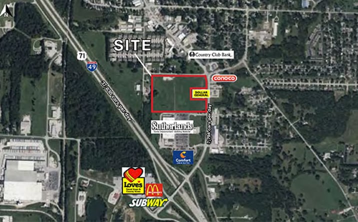 Pictures of Land property located at 1804-2004 S Commercial St, Harrisonville, MO 64701 for sales - image #1