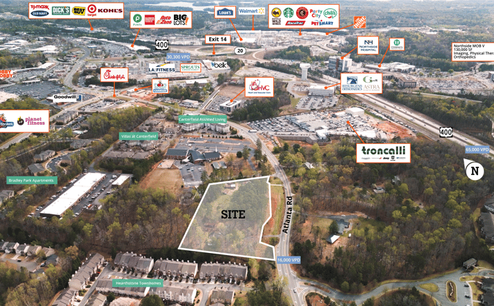 Pictures of Land property located at 837 Atlanta Rd, Cumming, GA 30040 for sales - image #1