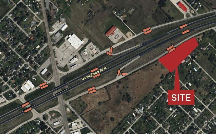 Pictures of Land property located at US Hwy 59 & CR 111 (N Wells St), Edna, TX 77957 for sales - image #1