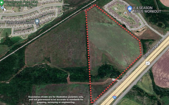 Pictures of Land property located at TBD  I-30 W. Frontage Rd  Royse City, TX, Greenville, TX 75402 for sales - image #1