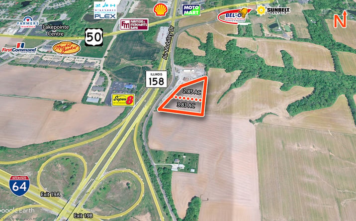 Pictures of Land property located at State route 158 & I-64, O'Fallon, IL 62269 for sales - image #1
