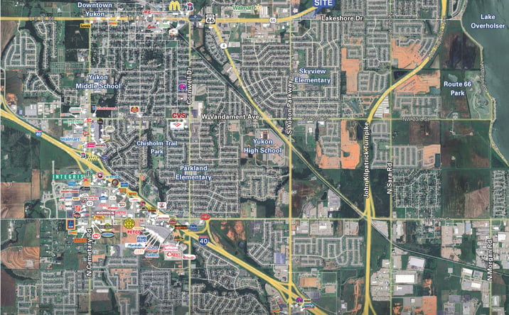 Pictures of Land property located at HWY 66 & Lakeshore Dr., Yukon, OK 73099 for sales - image #1