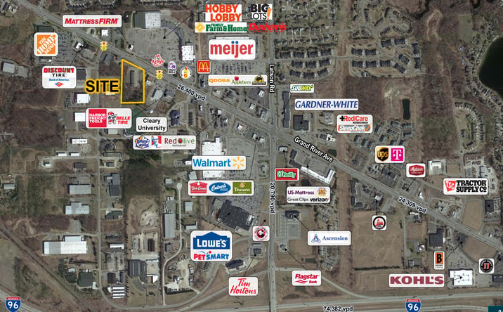 Pictures of Retail, Land property located at 3600 E Grand River Ave, Howell, MI 48843 for sales - image #1