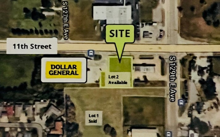 Pictures of Land property located at 12800 E 11th St, Tulsa, OK 74128 for sales - image #1