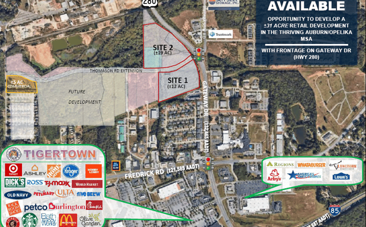 Pictures of Land property located at Gateway Dr, Opelika, AL 36081 for sales - image #1