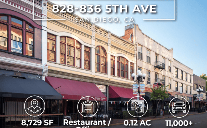 Pictures of Mixed Use, Office, Retail property located at 828 Fifth Ave, San Diego, CA 92101 for sales - image #1