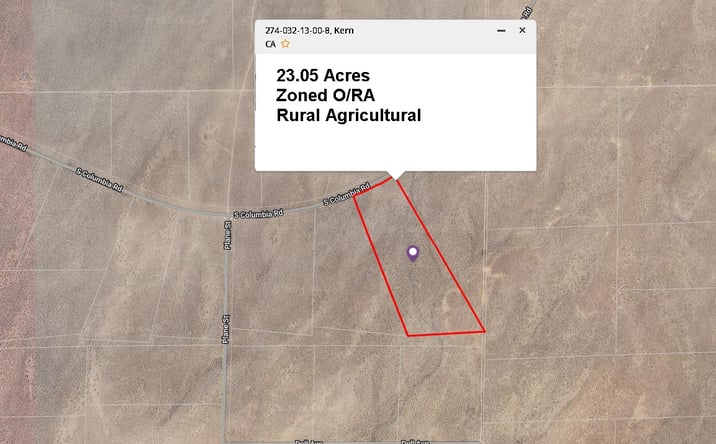 Pictures of Land property located at S Columbia St, California City, CA 93505 for sales - image #1