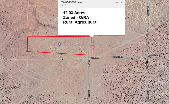 Pictures of Land property located at Rice Ave, California City, CA 93505 for sales - image #1