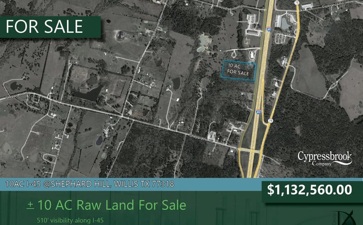 Pictures of Land property located at 0 I-45 @ Shepherd Hill Rd, Willis, TX 77318 for sales - image #1