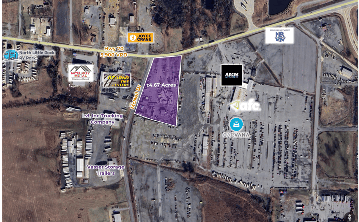 Pictures of Land property located at 8608 Hwy 70, North Little Rock, AR 72117 for sales - image #1