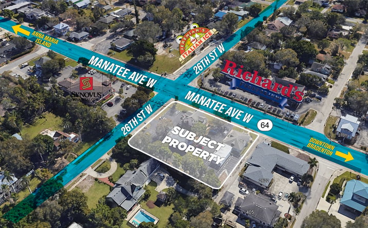 Pictures of Land, Mixed Use, Multifamily, Office, Retail property located at 422 26th St W, Bradenton, FL 34205, 2614 Manatee Ave W, Bradenton, FL 34205, 414 26th St W, Bradenton, FL 34205 for sales - image #1
