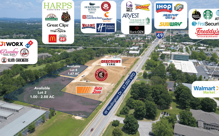 Pictures of Land, Retail property located at West Wedington Drive, Fayetteville, AR 72704 for sales - image #1
