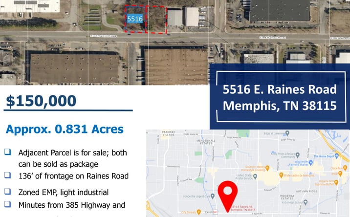 Pictures of Land property located at 1516 E Raines Rd, Memphis, TN 38116 for sales - image #1
