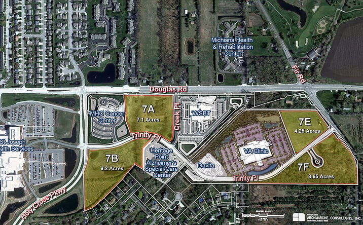 Pictures of Land property located at East of the St Joseph Health Services Mishawaka Campus - Mishawaka - Lot 7E, Mishawaka, IN 46530 for sales - image #1