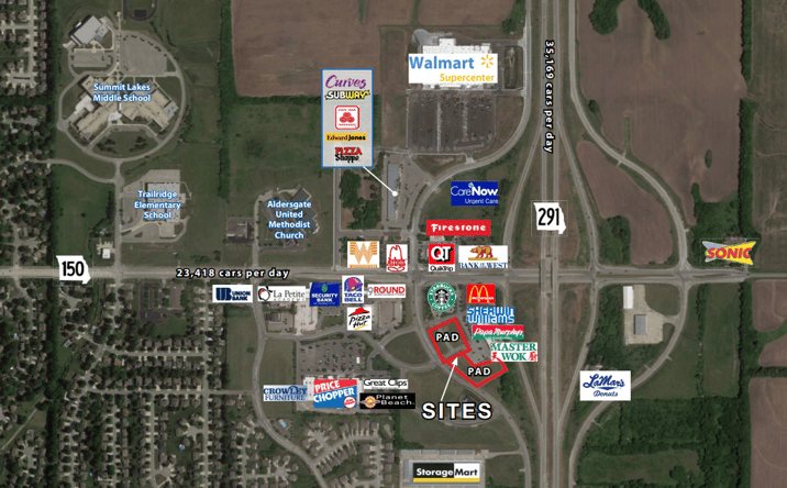 Pictures of Land property located at 291 Highway & 150 Highway (SWC), Lee's Summit, MO 64082 for sales - image #1