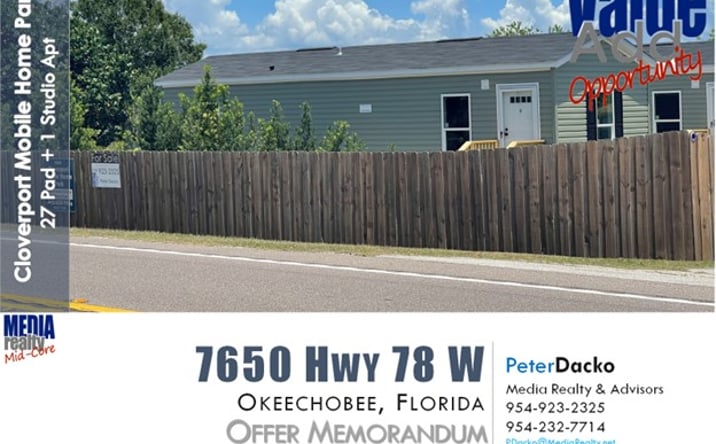 Pictures of Mobile Home Park property located at 7650 Highway 78 W, Okeechobee, FL 34974 for sales - image #1