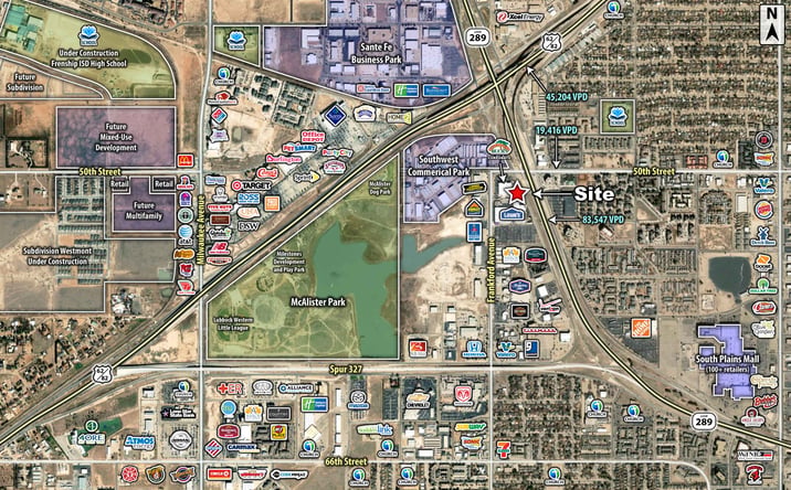 Pictures of Land property located at 5016 W Loop 289 Acc Rd, Lubbock, TX 79424 for sales - image #1