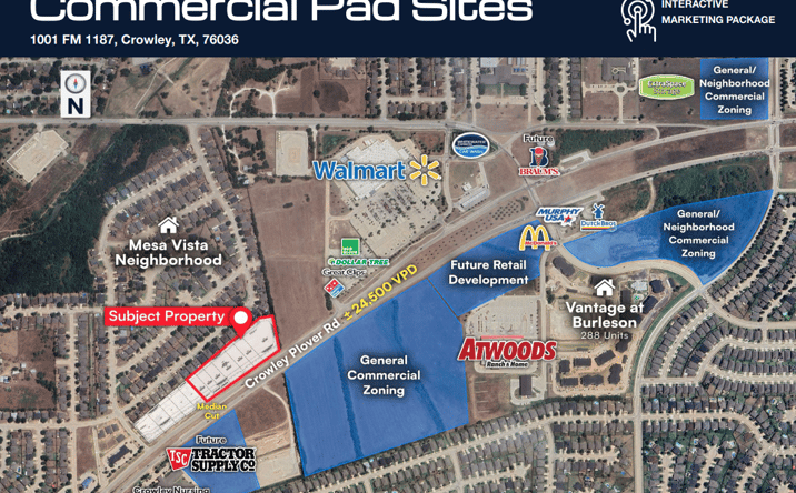 Pictures of Land property located at 1001 FM1187, Crowley, TX 76036 for sales - image #1