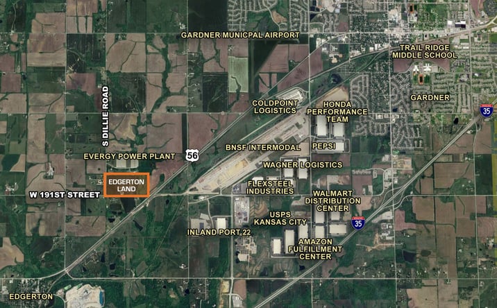 Pictures of Land property located at NEC 191st Street & Dillie Road, Edgerton, KS 66021 for sales - image #1