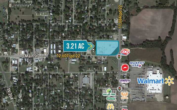 Pictures of Land property located at NWQ SH 34 & Main Street, Quinlan, TX 75474 for sales - image #1