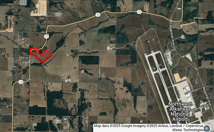 Pictures of Land property located at 21.61 acres W AR hwy 12, Highfill, AR 72712 for sales - image #1
