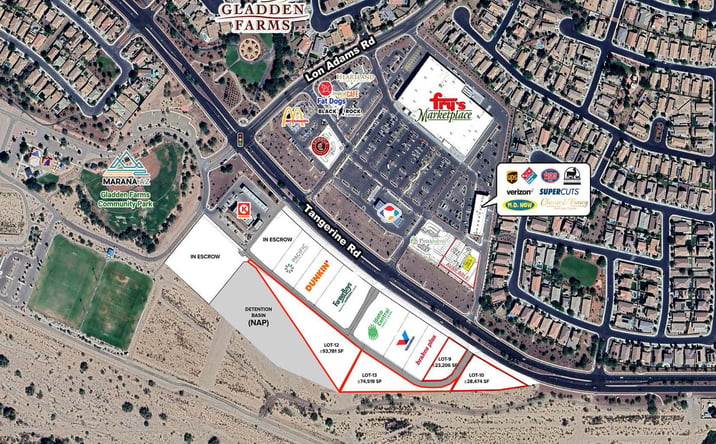 Pictures of Retail, Land property located at SEC Tangerine Farms Rd & Lon Adams Rd, Marana, AZ 85653 for sales - image #1
