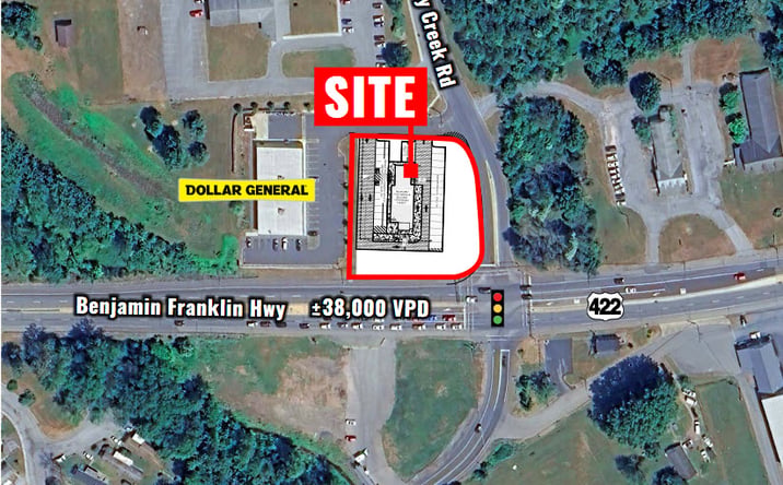 Pictures of Retail, Office, Hospitality, Land, Self Storage property located at 103 N Monocacy Creek Rd, Douglassville, PA 19518 for sales - image #1