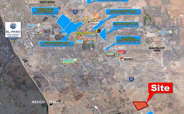 Pictures of Land property located at Swq I-10 & Clint, Socorro, TX 79927 for sales - image #1