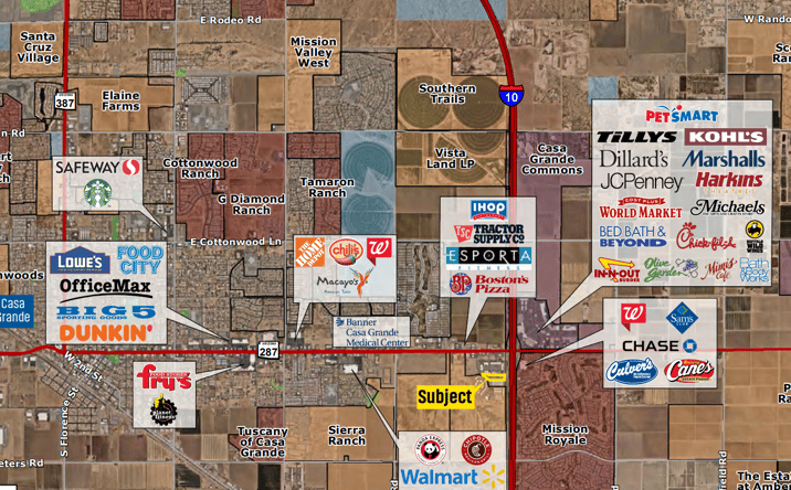 Pictures of Land property located at SSWC I-10 & Florence Boulevard, Casa Grande, AZ 85122 for sales - image #1