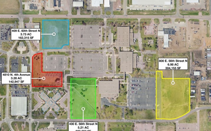 Pictures of Land property located at 409 East 60th St N, Sioux Falls, SD 57104, 4810 N 4th Ave, Sioux Falls, SD 57104, 400 E. 56th Street N, Sioux Falls, SD 57104, 800 E. 56th Street N, Sioux Falls, SD 57104 for sales - image #1