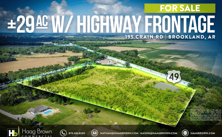 Pictures of Land property located at 195 Crain Rd, Brookland, AR 72417 for sales - image #1
